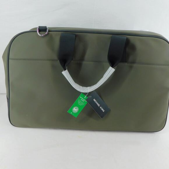 Michael Kors New Logo Duffle Bag Malone Olive Travel Weekender Bag New - Picture 12 of 12